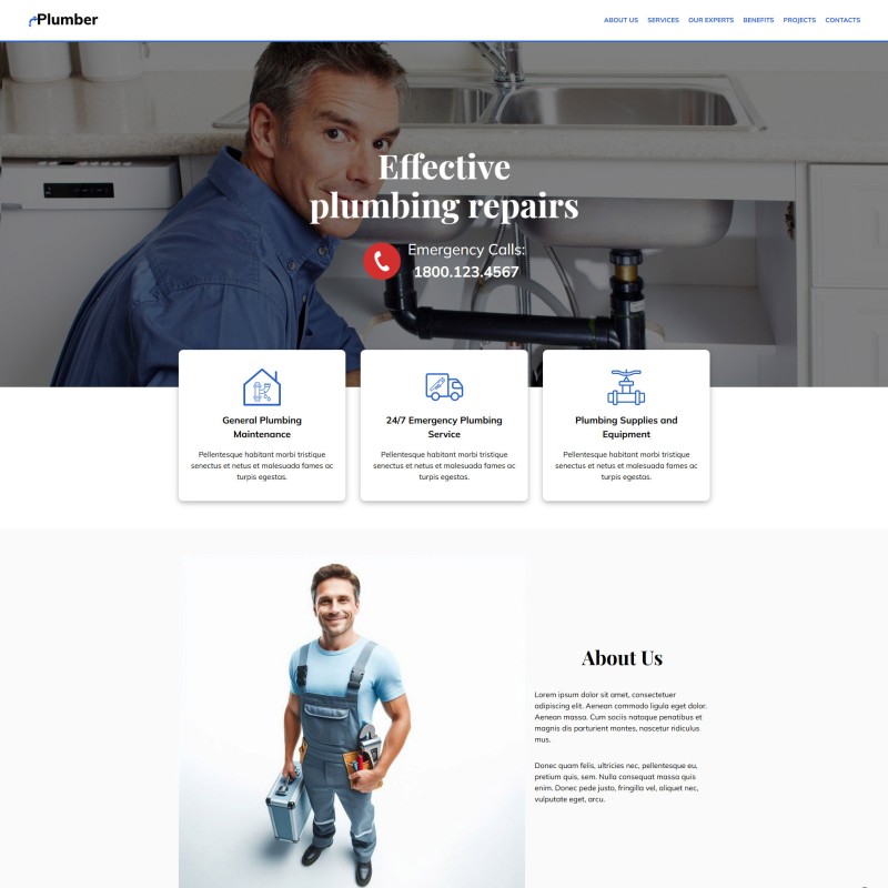WordPress тема за водопроводни услуги